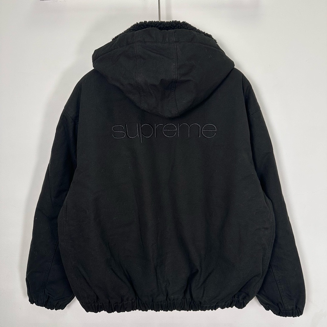 Supreme 598 24Fw Faux Shearling Lined Bomber Jacket Velvet Black White Water Blue S-XL - Image 38