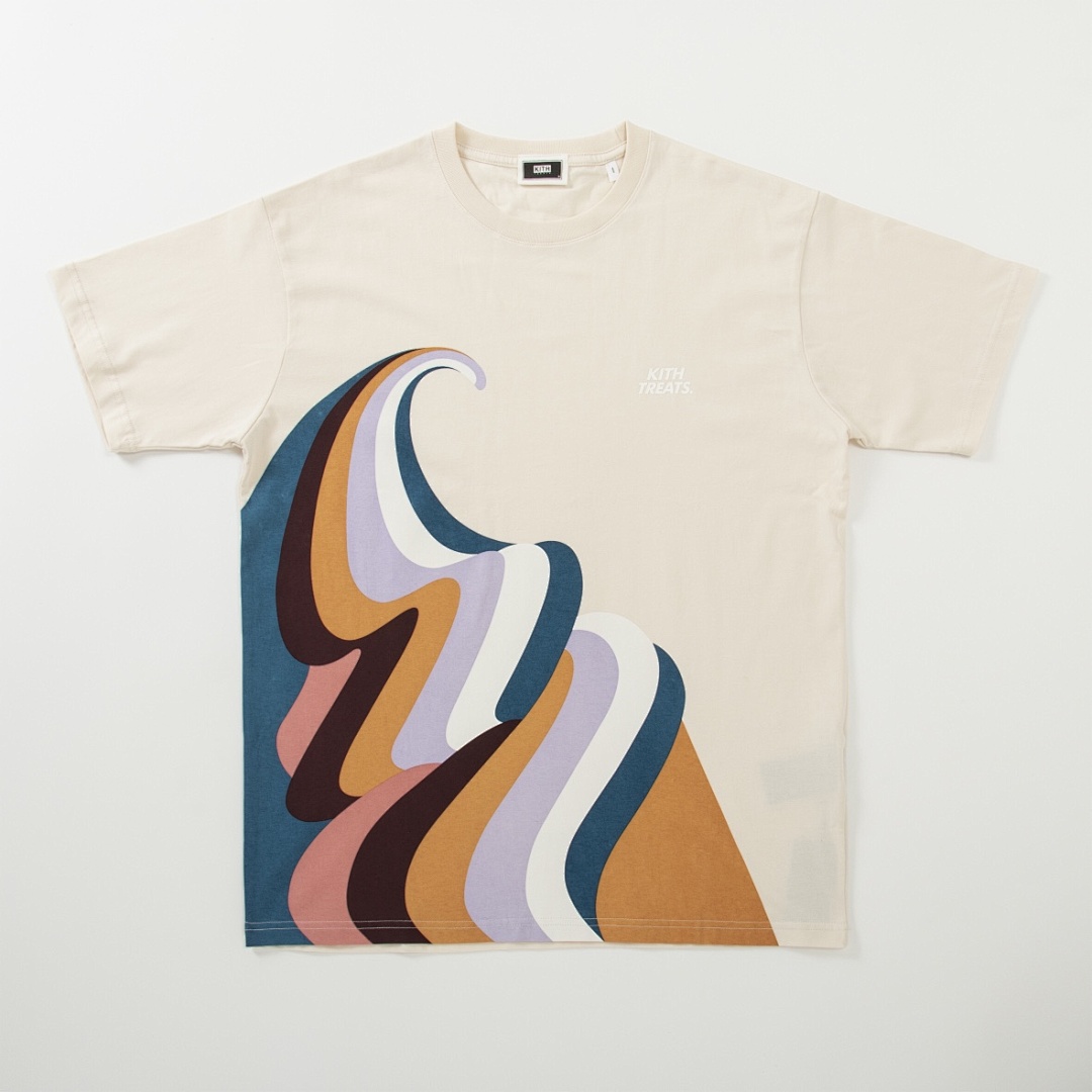 Adidas 138 KITH TREATS Tokyo 《 Limited Exclusive 》 High Ice Cream Water Print Short Sleeve SIZE: S Ｍ L XL (Black) - Image 3