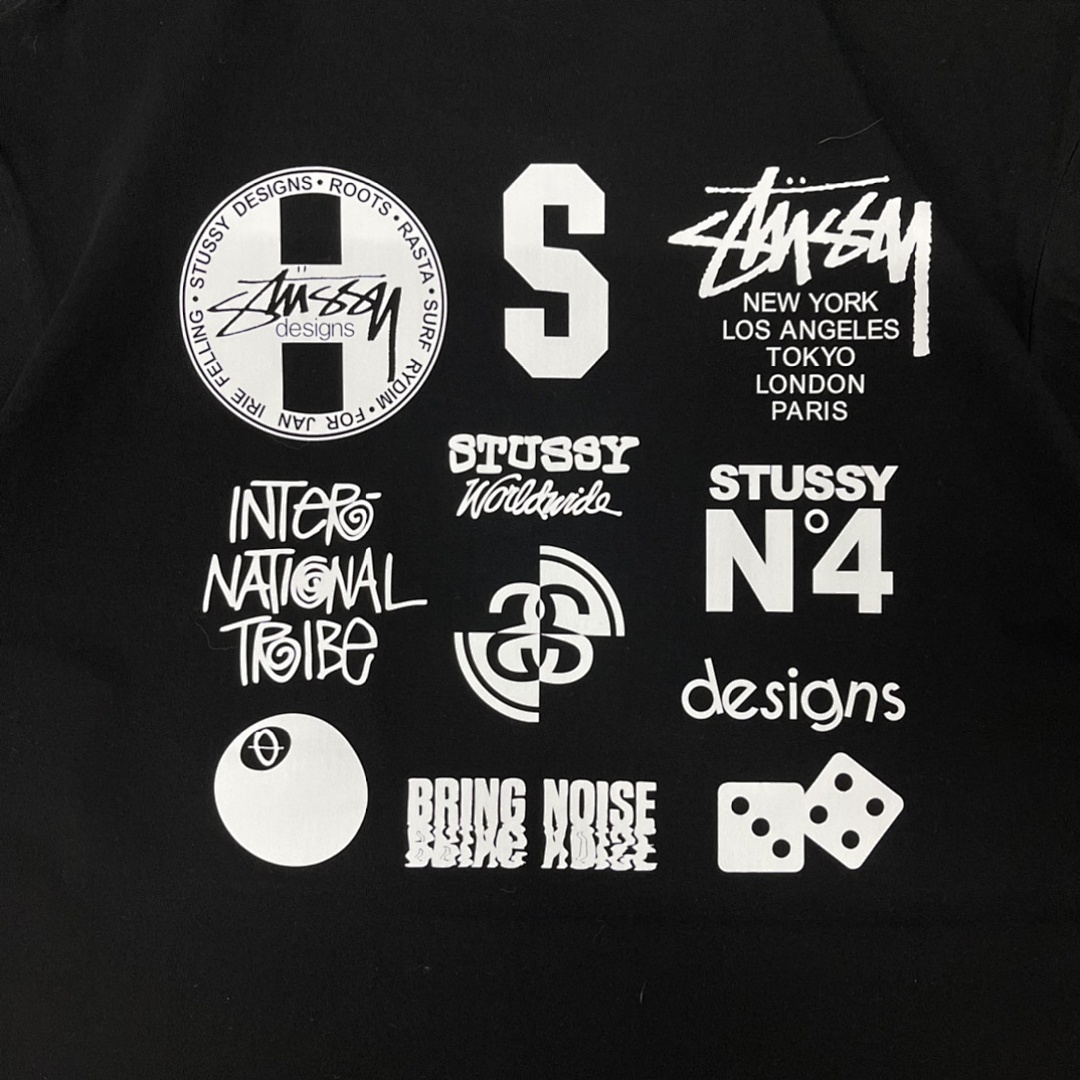 Stussy 108 Stu Print Short Sleeve T : Black White S Ｍ L XL XXL - Image 11