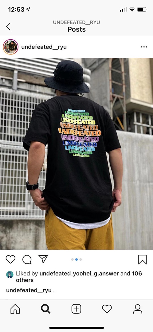 Unbranded 138 Undefeated Color Print Double T White Black SIZE: S Ｍ L - Image 15