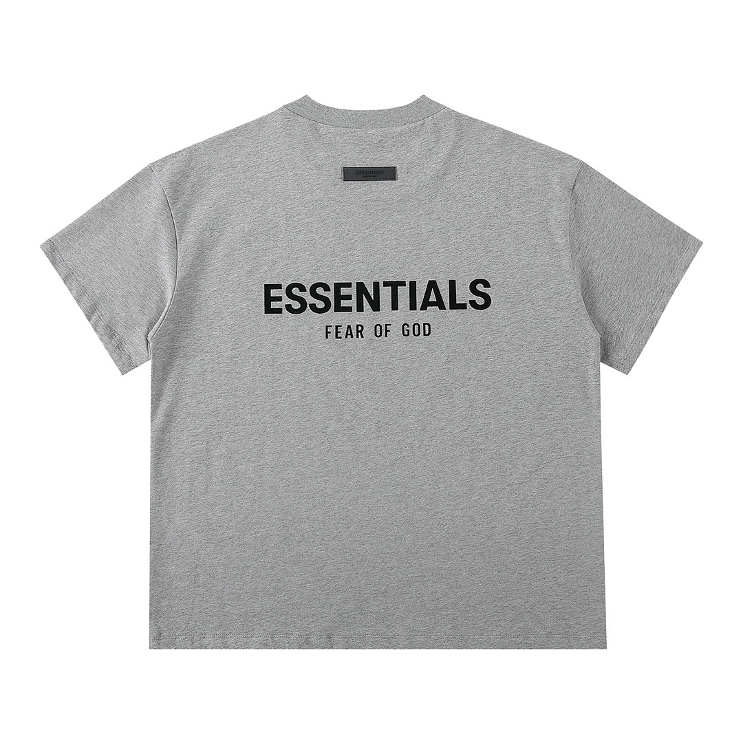 Essentials 118 Stitching ESS Velvet Print Short Sleeve : XS-XL Black Grey Dark Floral Light # - Image 15