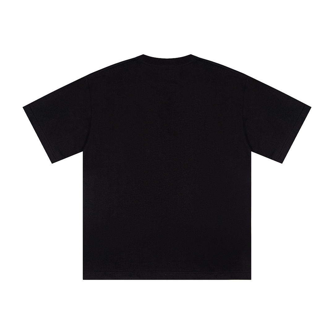 AMIRI 118 Wide Version Model Short Sleeve T Logo Print High Wind Black S M L XL 9902# - Image 4