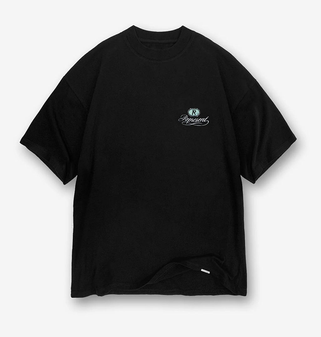 Represent 118 Represent Grand Vintage Hand Drawn T-Shirt Print Short Sleeve T : Black White S M L - Image 3