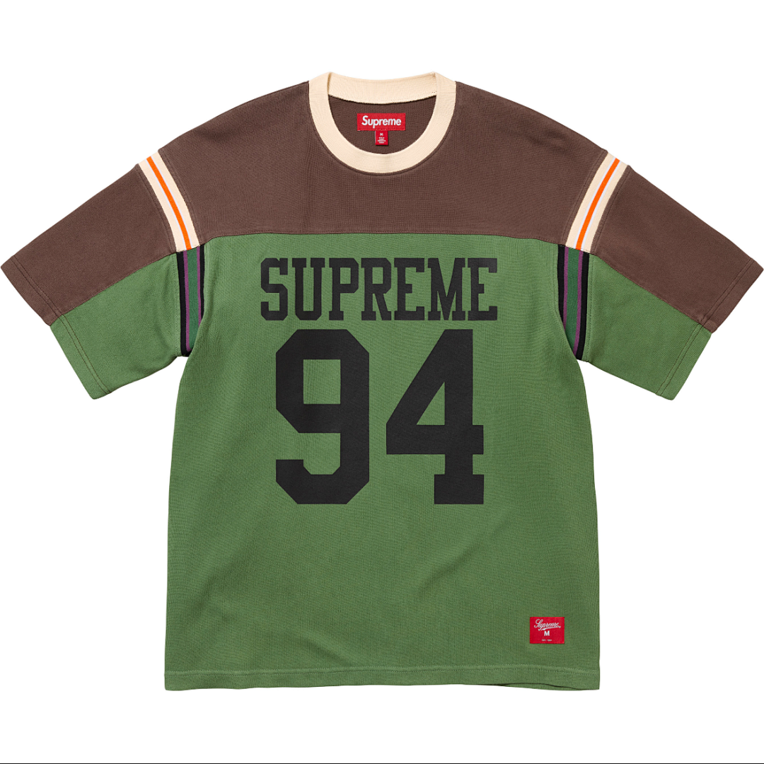 Supreme 198 25SS Split S/S Football Top Short Sleeve Black Green S M L - Image 3