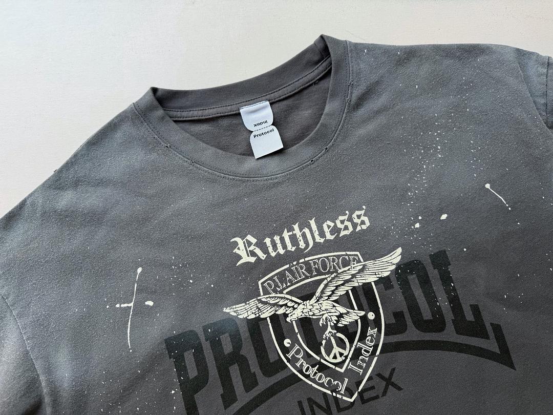 Unbranded 148 Protocol Index Long Sleeve T : 1 2 3 (Washed Grey Blue) - Image 8