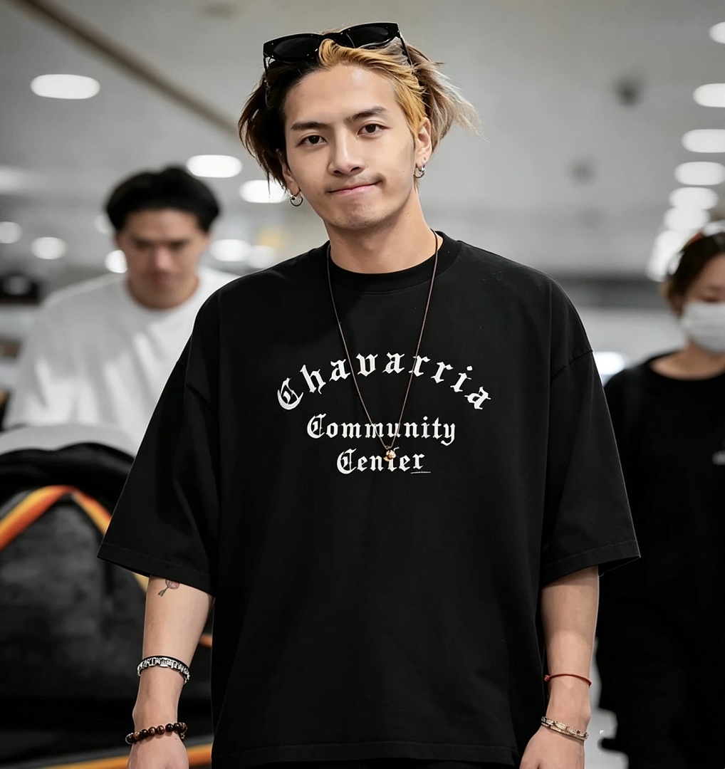 Chanel 138 WillyChavarria High Mens Womens Wide Washed Short Sleeve T : S M L XL Water Black Willy - Image 12