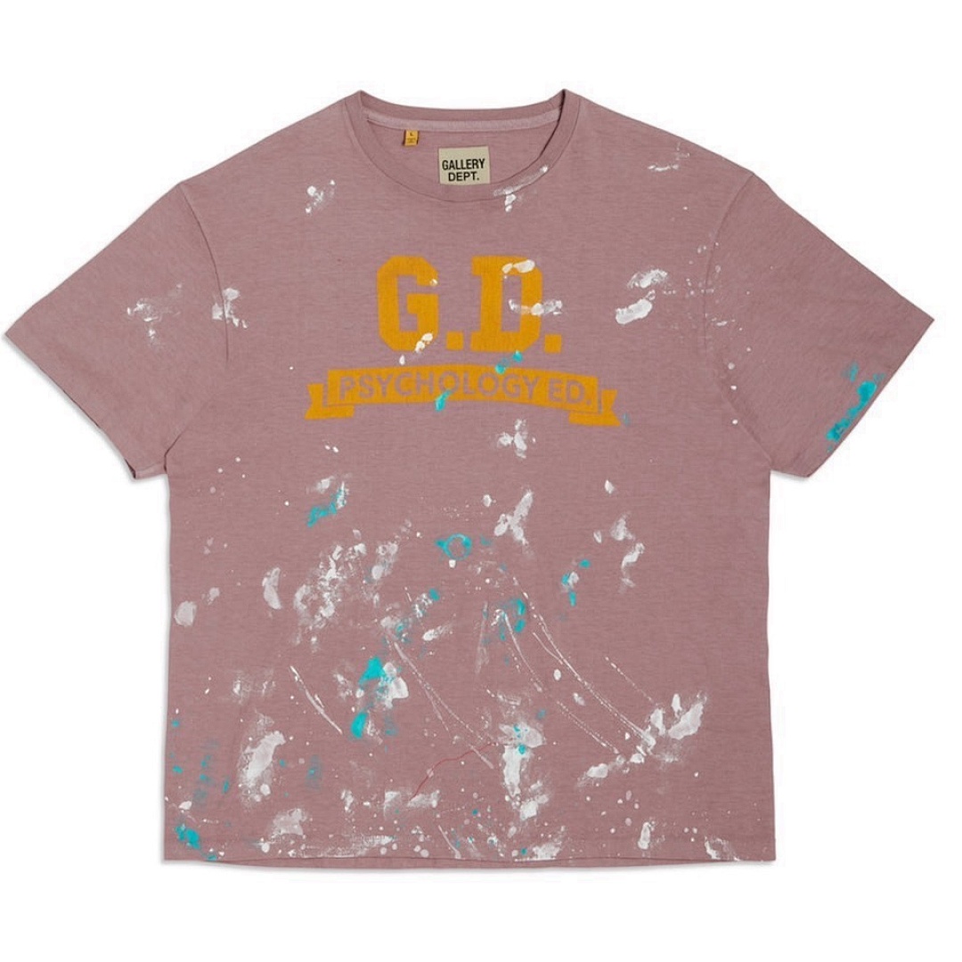 Gallery Dept 118 Gallery Dept. PSYCHOLOGY ED TEE Ink Logo Label Print Short Sleeve T : Pink S M L