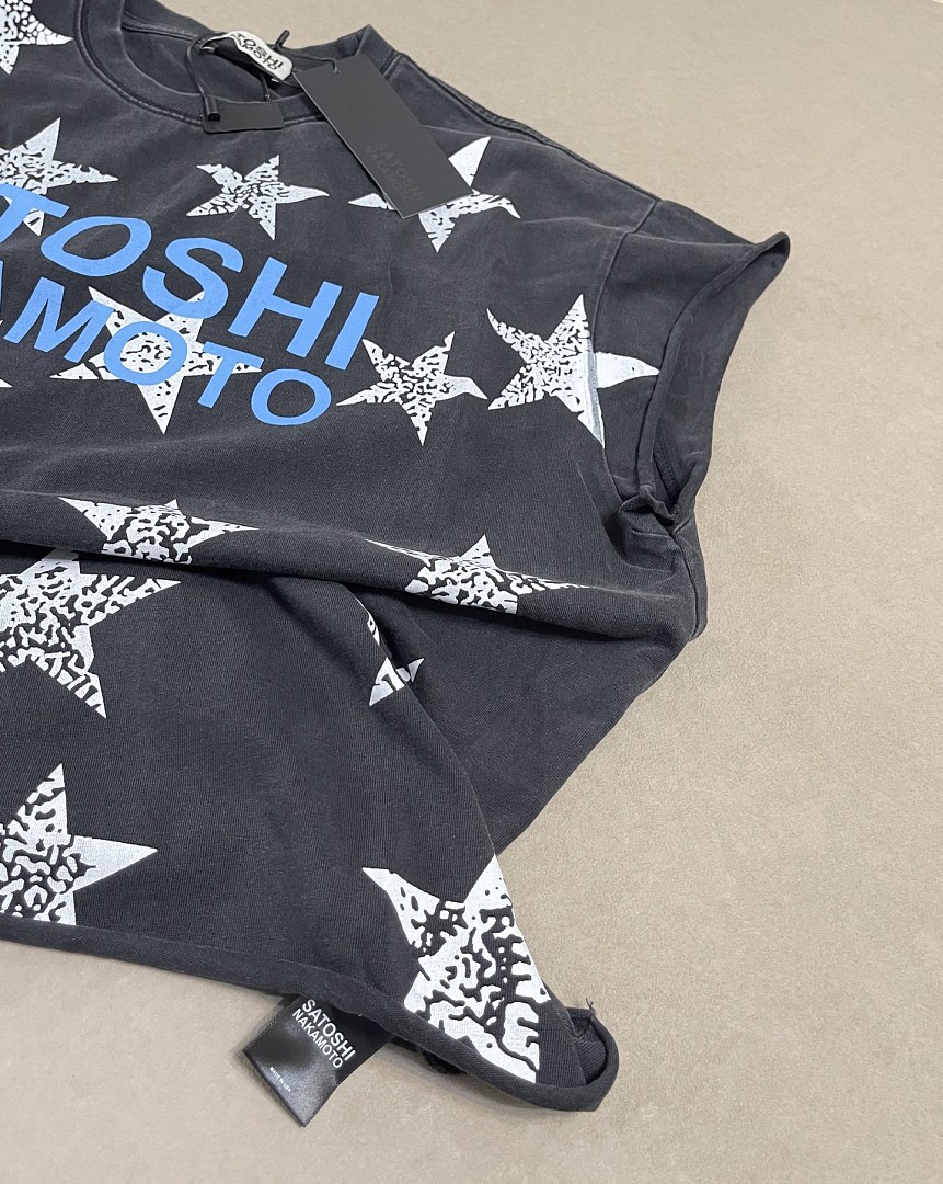 Unbranded 128 Satoshi Nakamoto Star Short Sleeve T : Washed Black S M L - Image 8