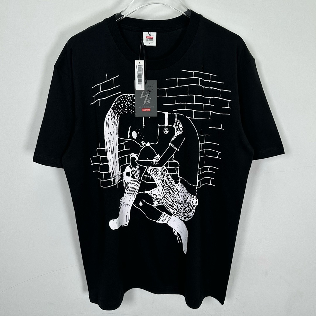 Supreme 128 Mountain Y'S THINKER TEE Print T Black White S-XL - Image 6
