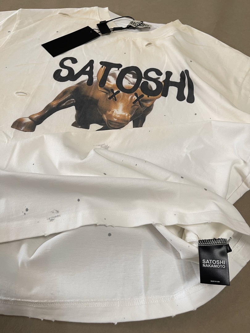 Off-White 128 Satoshi Nakamoto Copper Ink T : Off White S M L - Image 10