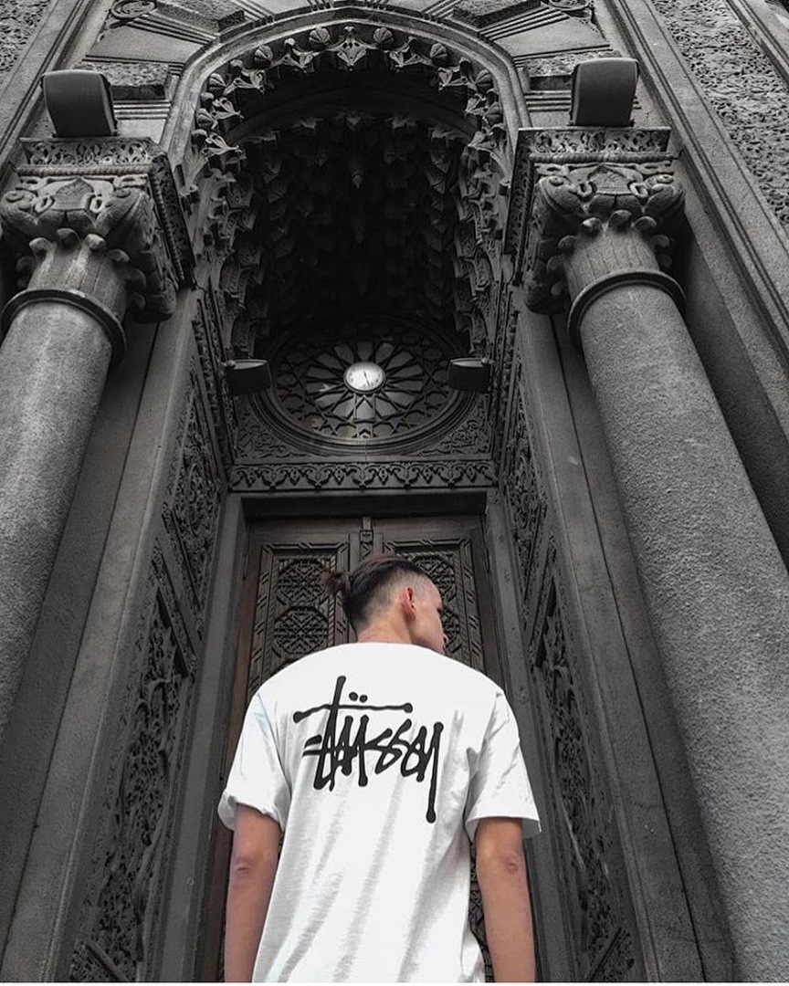 Stussy 98 STU 23SS BASIC LOGO TEE Short Sleeve T : White Black Cream Khaki Water Fruit Green Yellow S M L XL Y0767# - Image 15