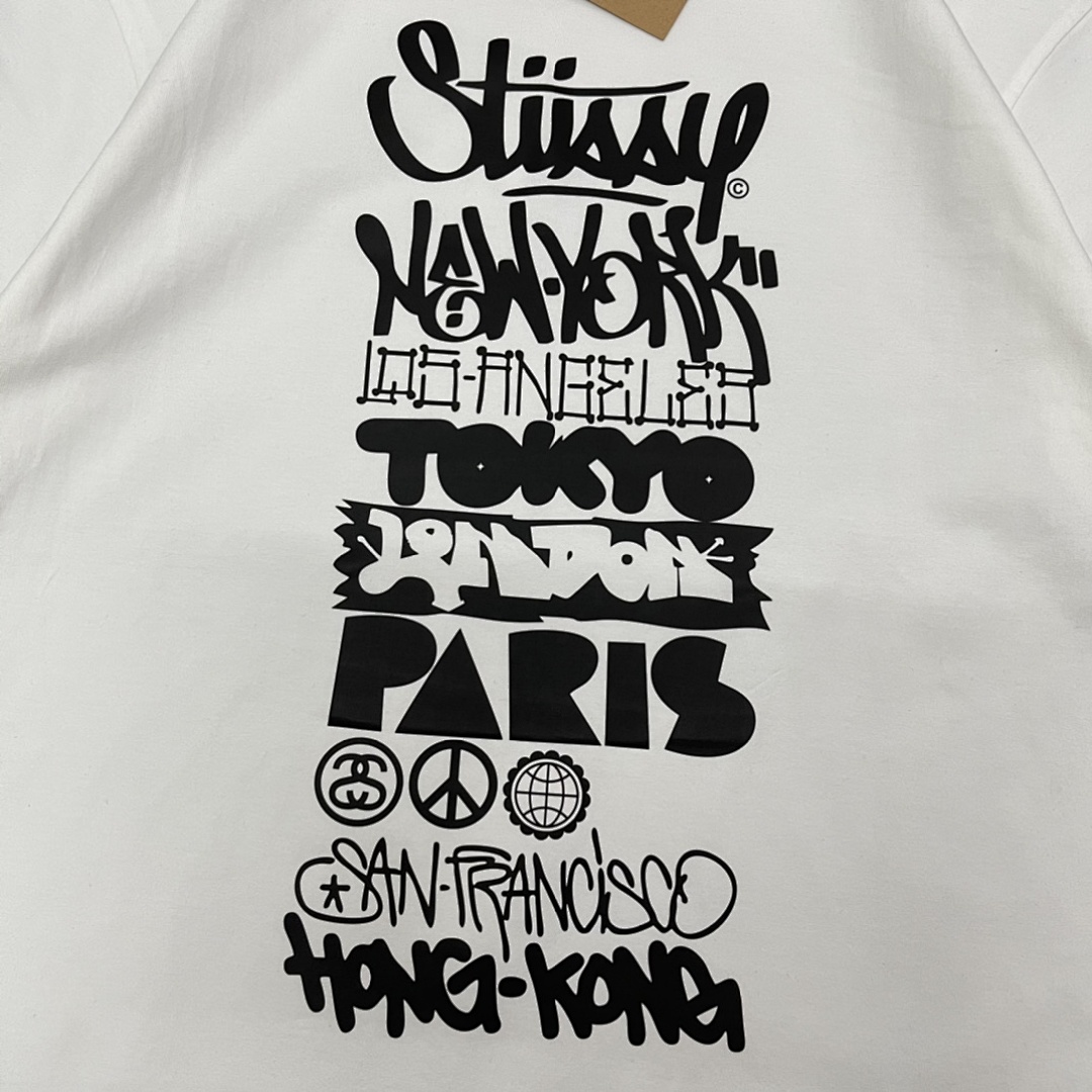 Stussy 108 Stu City Short Sleeve T : Black White Green Pink Apricot S Ｍ L XL XXL - Image 10