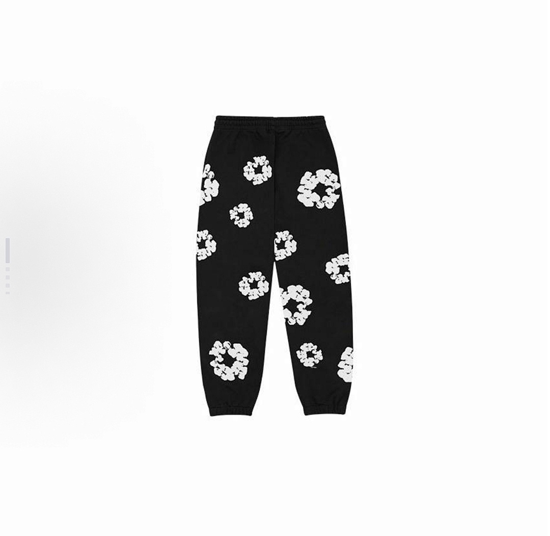 Unbranded 318 TOP Stock X Cactus Denim Tears Wreath Sweatpants460 100% Solid Cotton Mens Womens Black Grey Blue S-XL - Image 18