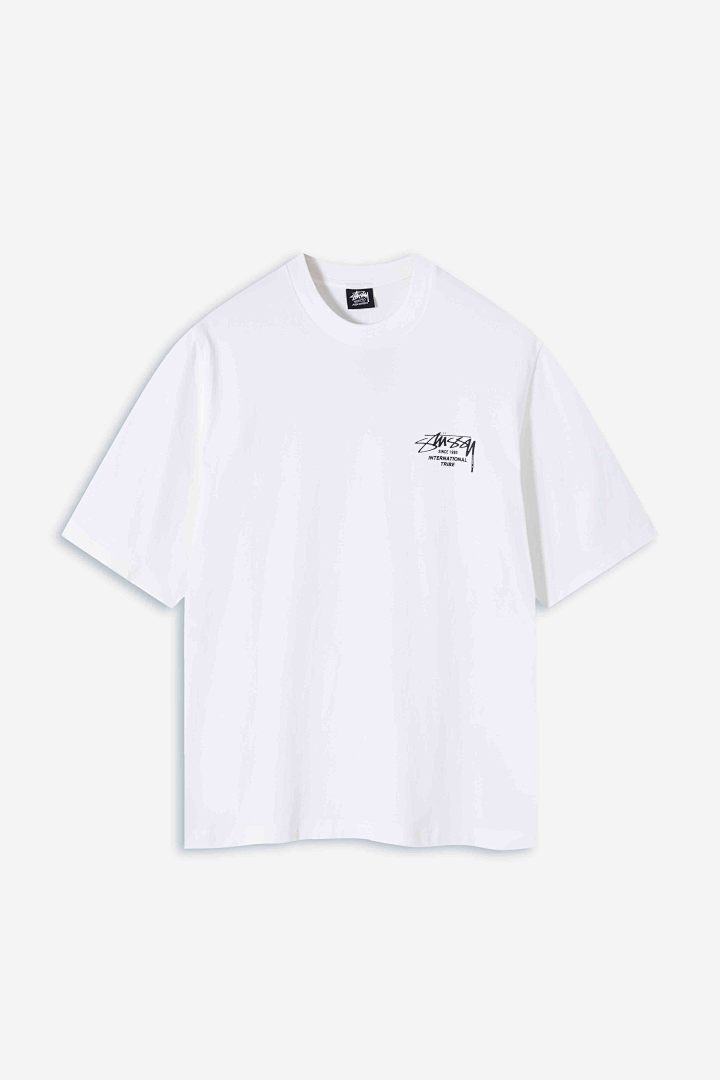 Stussy 108 Stu FW24 BEAT SOUNDS TEE PIGMENT DYED Print Short Sleeve T Black White S M L - Image 4