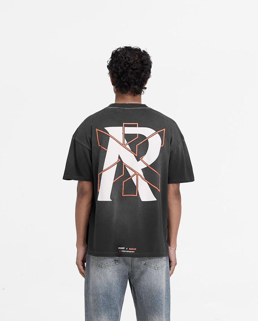 Represent 118 REPRESENT X MARAIS Collab Logo Short Sleeve T Black S-XL R3120# - Image 23