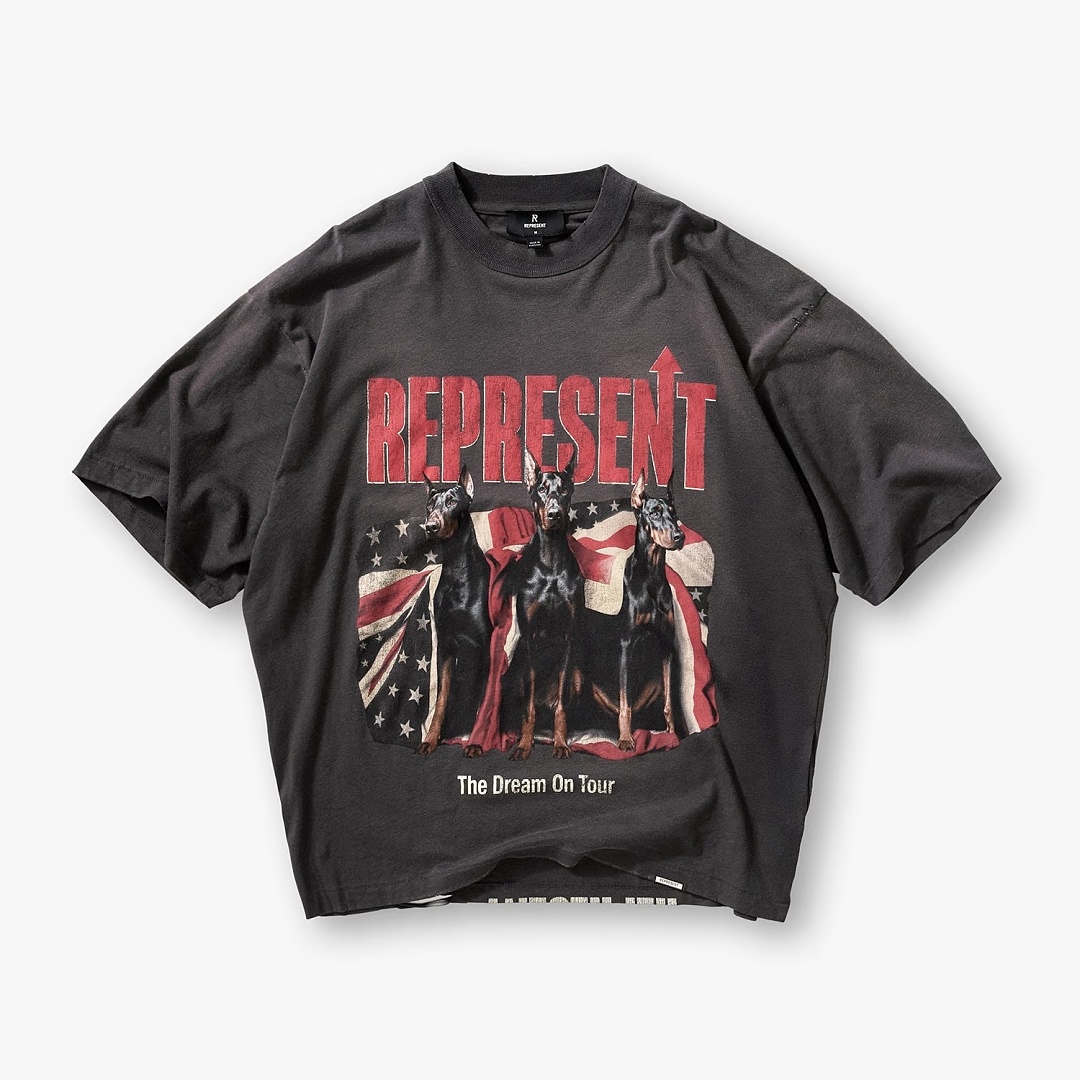Represent 148 REPRESENT New High Mens Womens Top Wide Short Sleeve : S M L XL (White) - Image 14