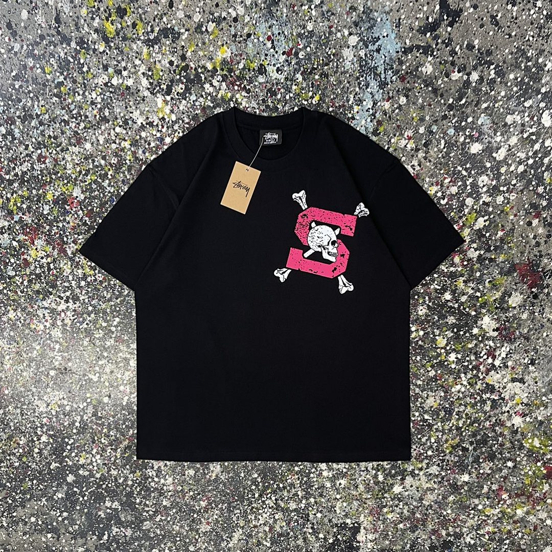 Stussy 108 Stu Top S Print Short Sleeve T : Black White Ｍ L XL XXL - Image 3