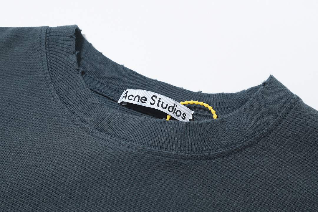 Acne Studios 118 AC LOGO Print Short Sleeve T Pink Floral Grey Black White Red Olive Green Dark Blue Spring Purple S-XL 8026# - Image 21