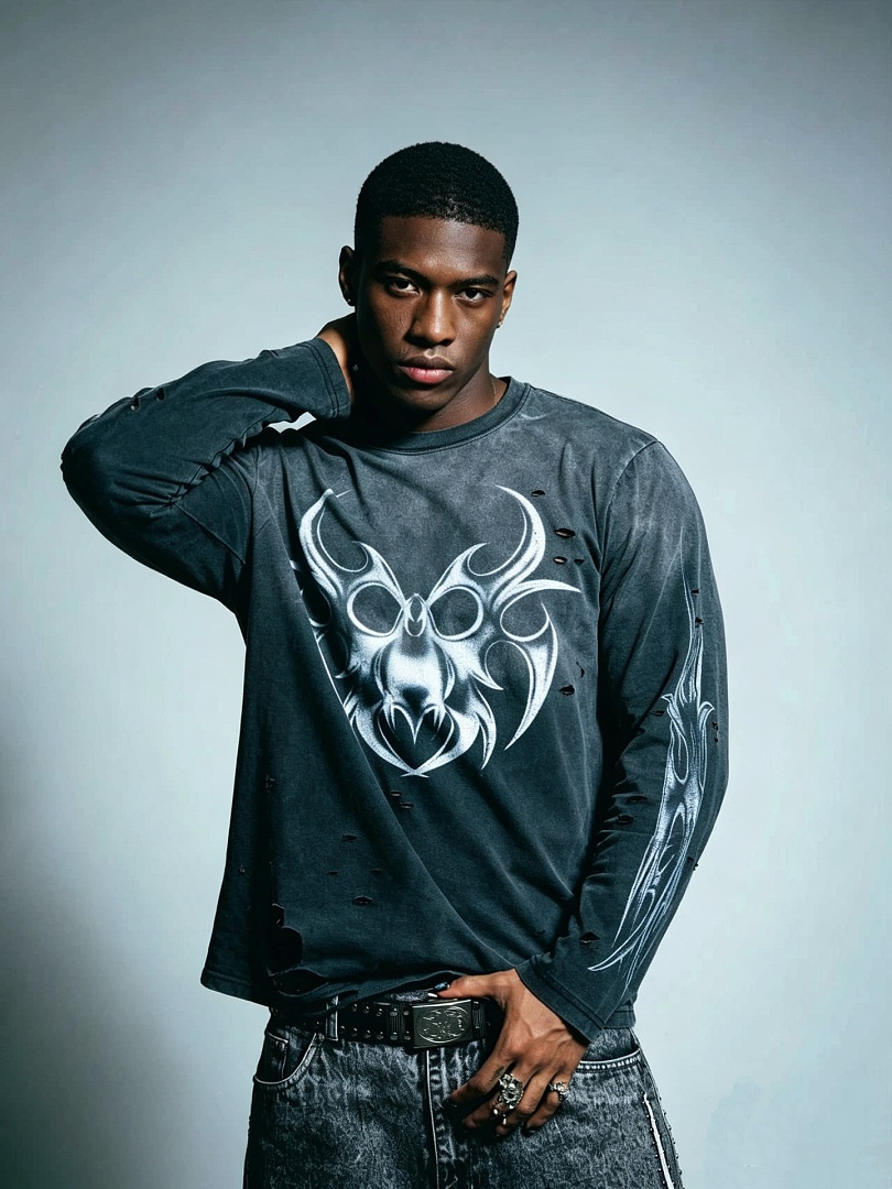 Chanel 168 CHEW FOREVER｜ Long Sleeve : Water Black S M L - Image 14