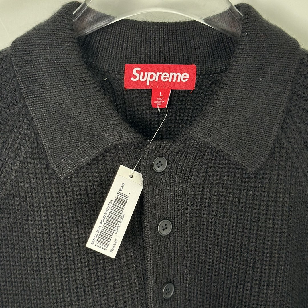 Bape 398 FW25 SMALL BOX POLO SWEATER Embroidered Label Long Sleeve / Fleece Black Pink Camo S-XL - Image 12