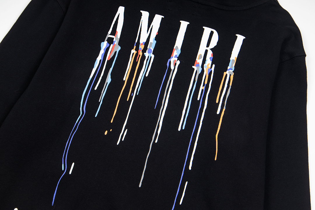 AMIRI 218 Wide Version Model Long Sleeve Black White S M L XL 605# - Image 7