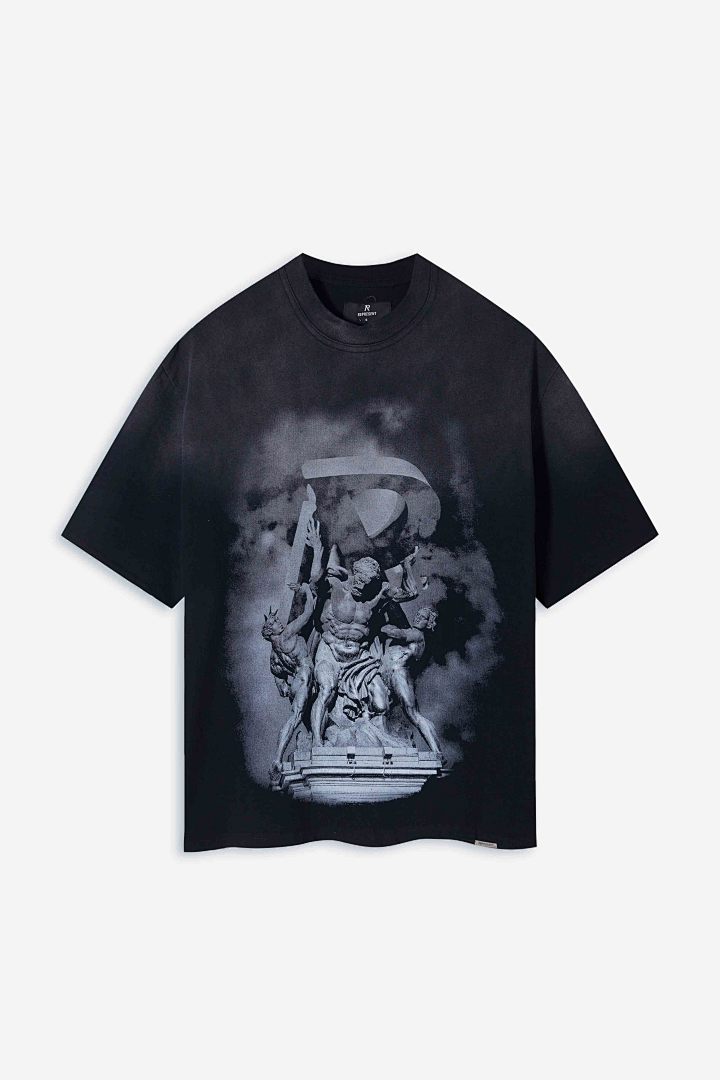 Represent ON SALE68 REPRESENT ATLAS TEE Print Short Sleeve T : Washed Black White S M L - Image 5