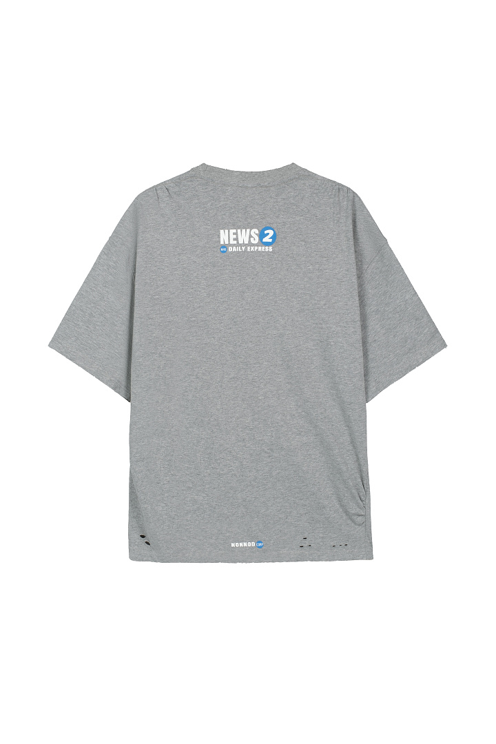 On Running 128 NO Water Print Short Sleeve T Black Grey 1 2 3 8304# - Image 4