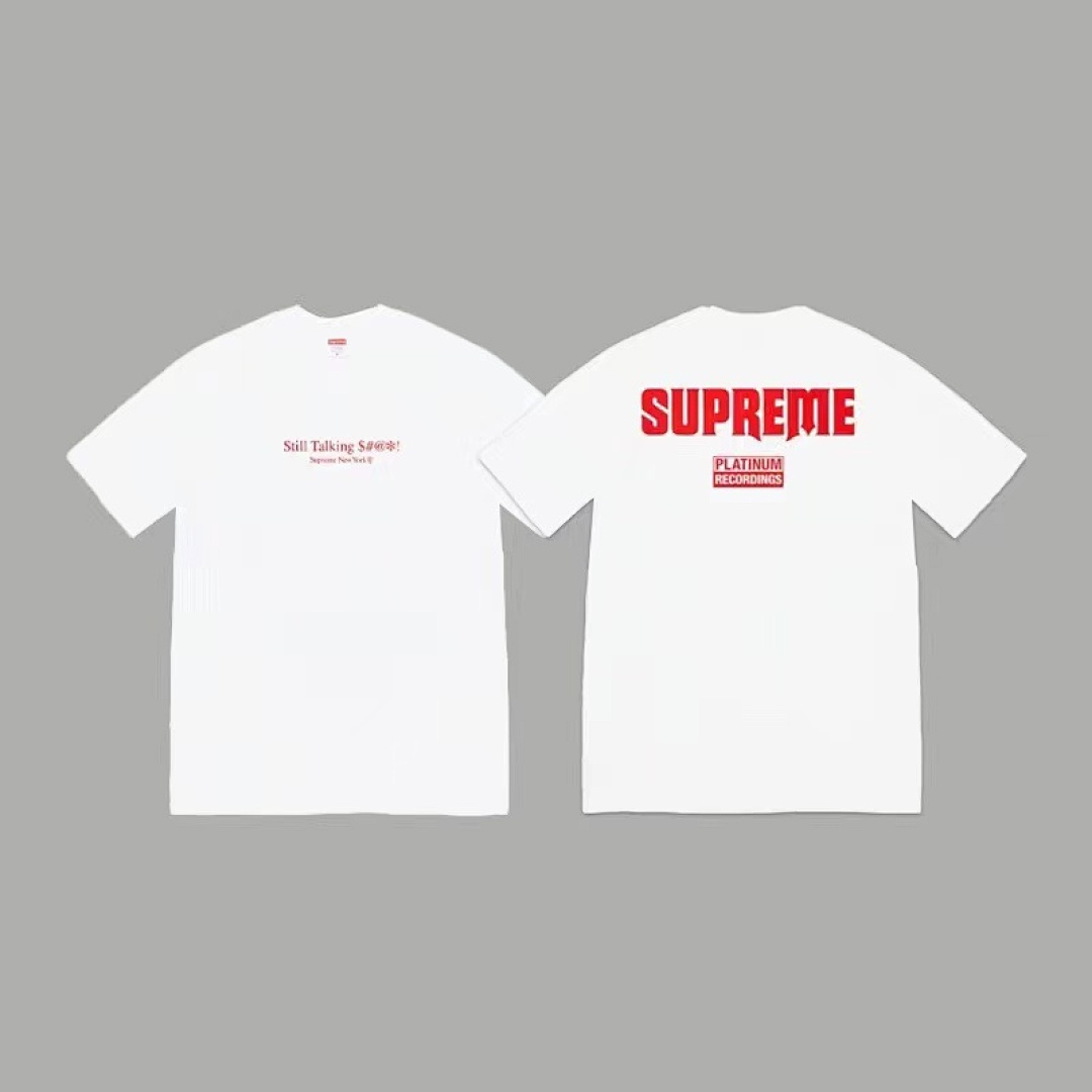 Supreme 118 22SS Still Talking Tee Logo Short Sleeve Black White S M L - Image 6