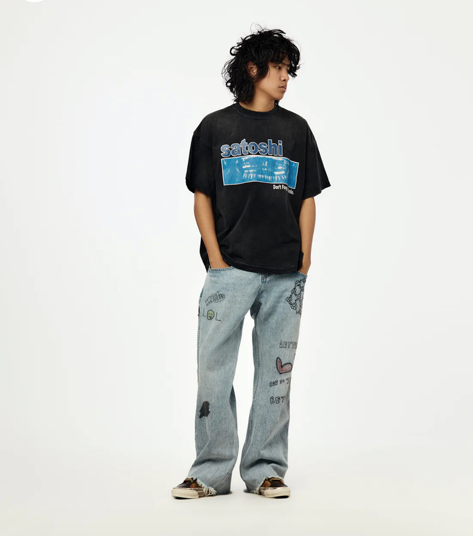 Unbranded 128 Satoshi NAKAMOTO T : Washed Black S M L - Image 14