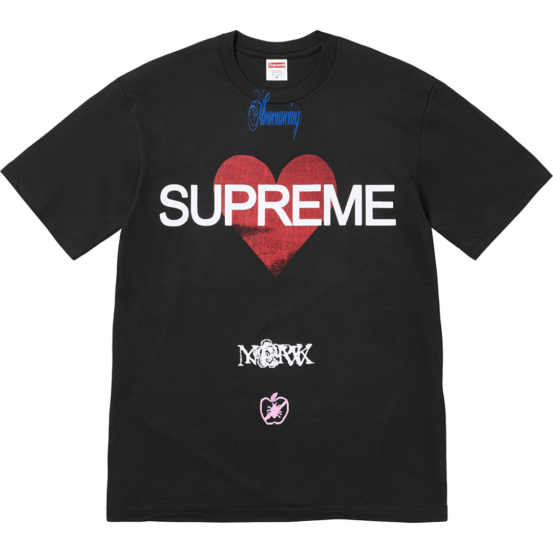 Supreme 128 25SS Announcing Tee Logo Short Sleeve T Black White S M L