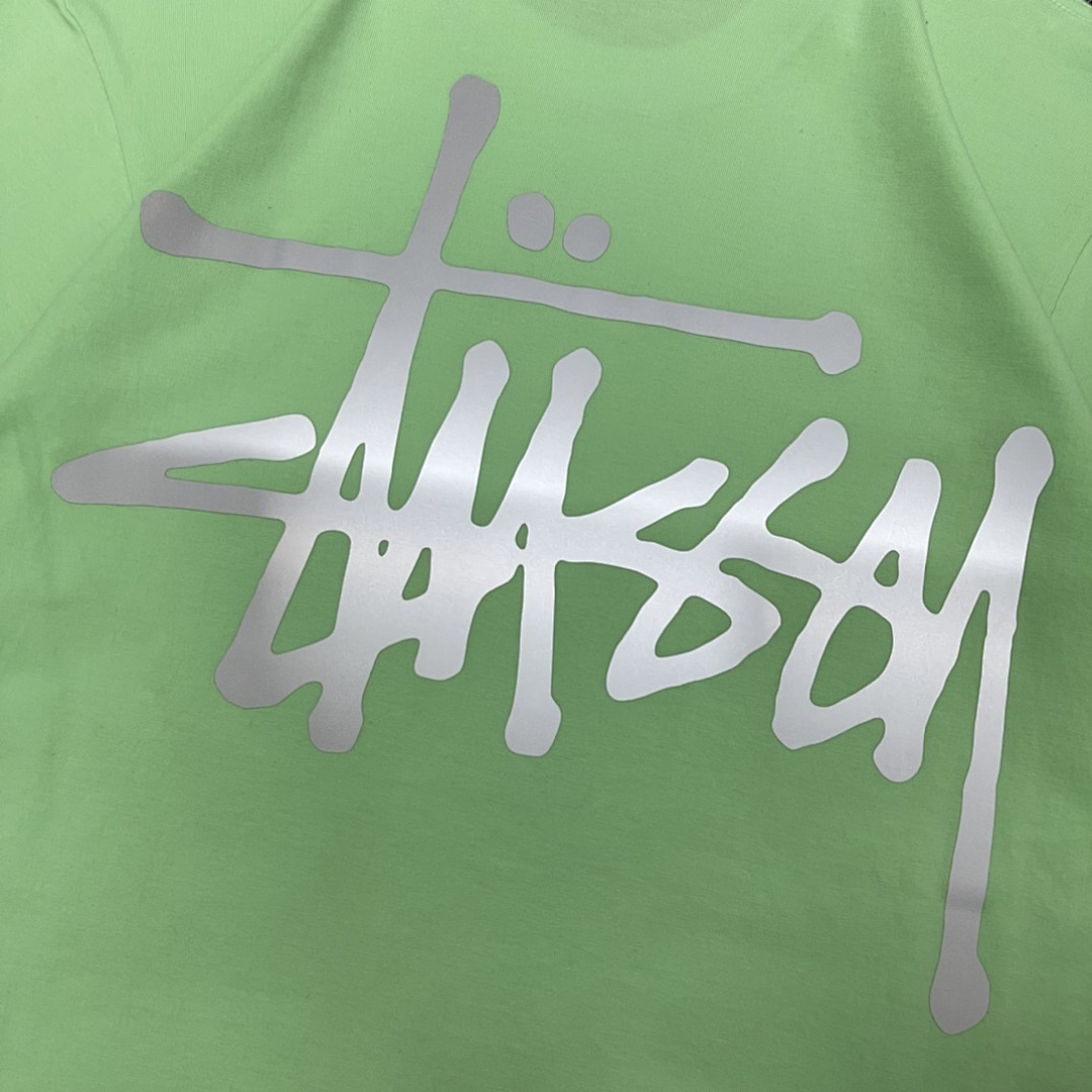 Stussy 108 Stu Light Reflection Print Short Sleeve T : Black Yellow Red Pink Blue Apricot Green Grey Khaki White S Ｍ L XL - Image 26