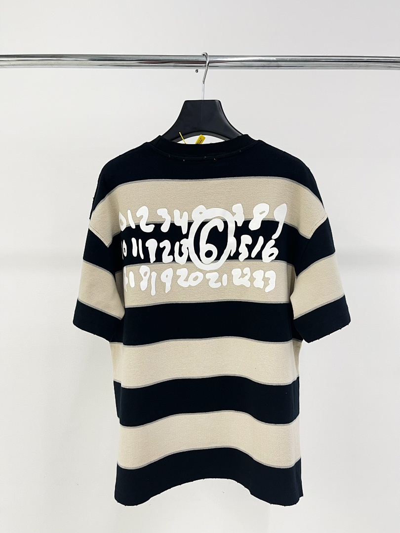 On Running 168 MM6 Exclusive Surface Striped LOGO Print Short Sleeve T 46 48 50 52 8069# - Image 5