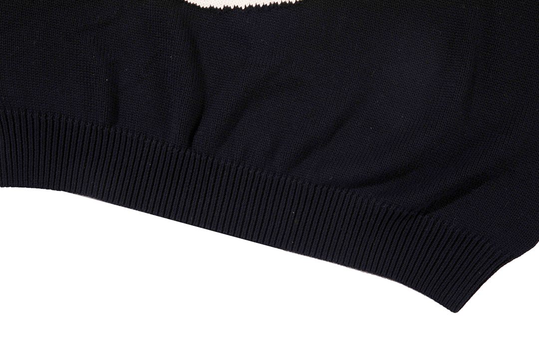 Stussy 228 Stu S Logo Knitted Sweater Ki Kiko Wind Collar Fleece : Black Off White Red Ink Green M L XL Y0796# - Image 11