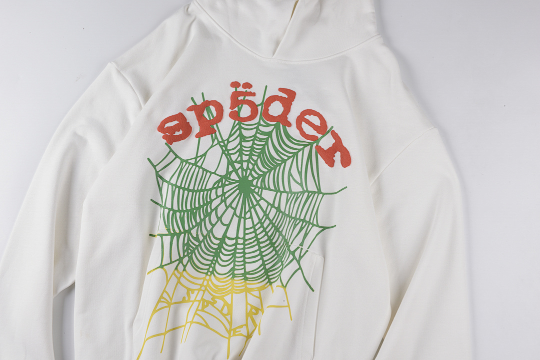 Sp5der 268 Sp5Der 555555 Hoodie Double Print Mens Womens Green White S-XL - Image 7