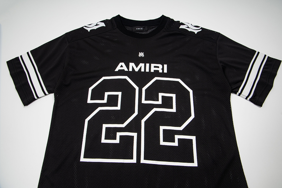 AMIRI 128 Canvas Logo Print Short Sleeve T Black White S M L XL 9935# - Image 6