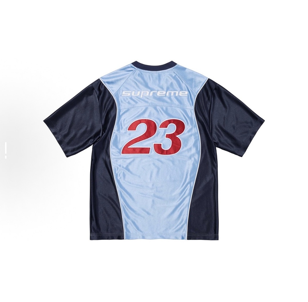 Supreme 258 Collab FW24 WEEK7 Warm Up Jersey Logo Short Sleeve / : Sky Blue Black Military Green Coffee S M L - Image 3