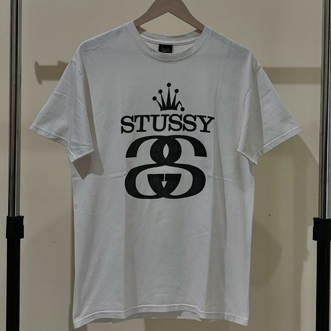 Stussy 108 Stu CROWN 10‘S VINTAGE TEE Double S Print Short Sleeve T Black White M L - Image 3