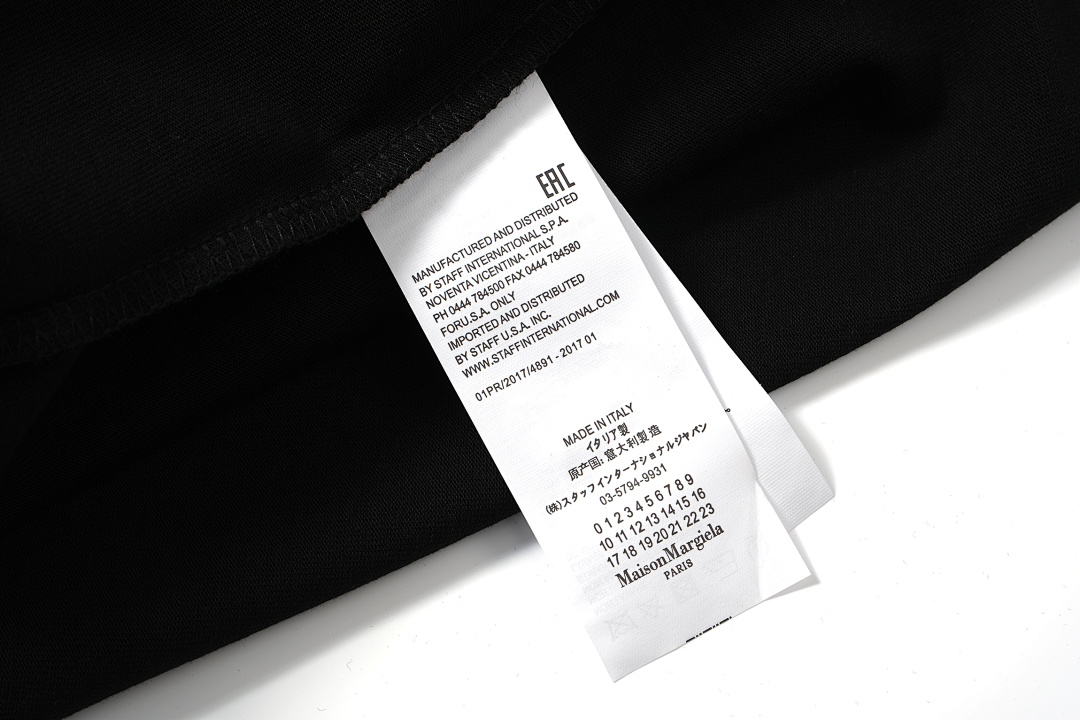 On Running 118 MM6 Maison Margiela LOGO Print Short Sleeve T Black White 46 48 50 52 3972# - Image 16