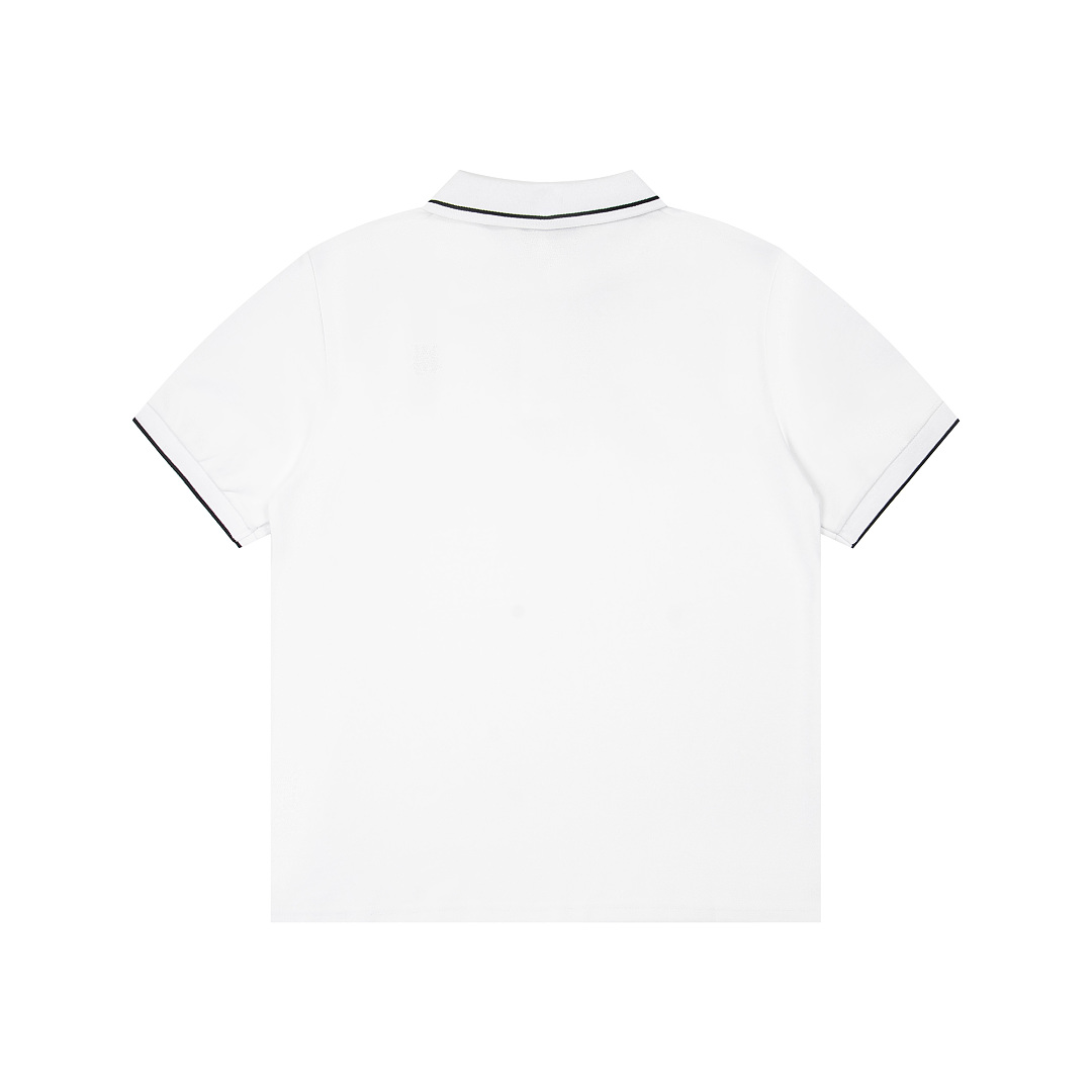 AMIRI 128 26Ss New Logo Embroidered Collar Buckle Polo Short Sleeve T Black White Grey S M L XL 9937# - Image 20