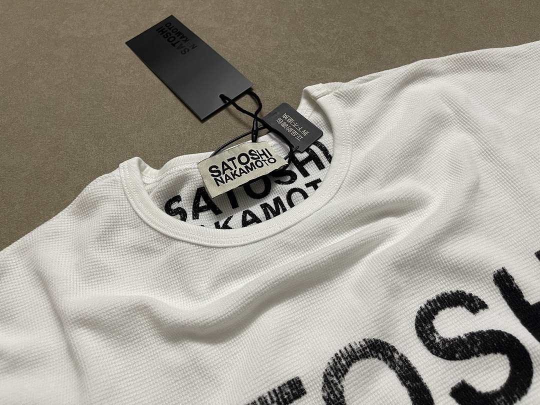 Off-White 148 SATOSHI NAKAMOTO Long Sleeve : Off White Washed Black S M L - Image 14