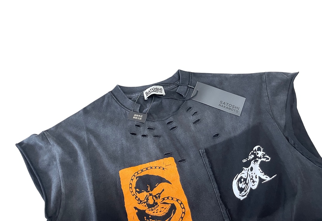 Unbranded 128 SATOSHI NAKAMOTO Washed Black Sleeve T : S M L - Image 8