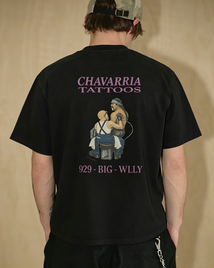 Chanel 148 WillyChavarria High Mens Womens Wide Washed Short Sleeve : S M L XL Water Black Willy - Image 6