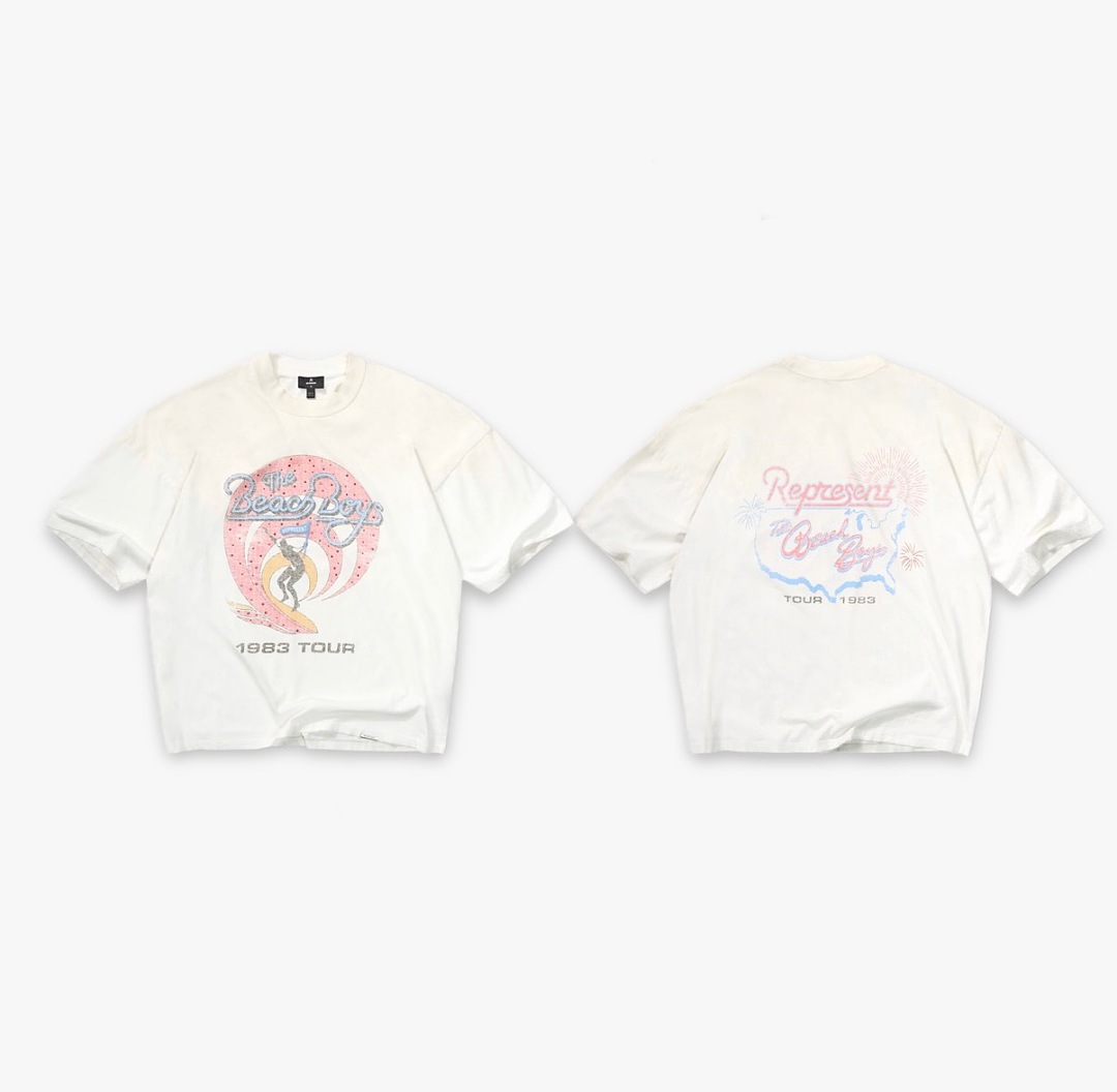 Off-White 138 Represent × The Beach Boys Collab T : S M L XL Off (White) - Image 4