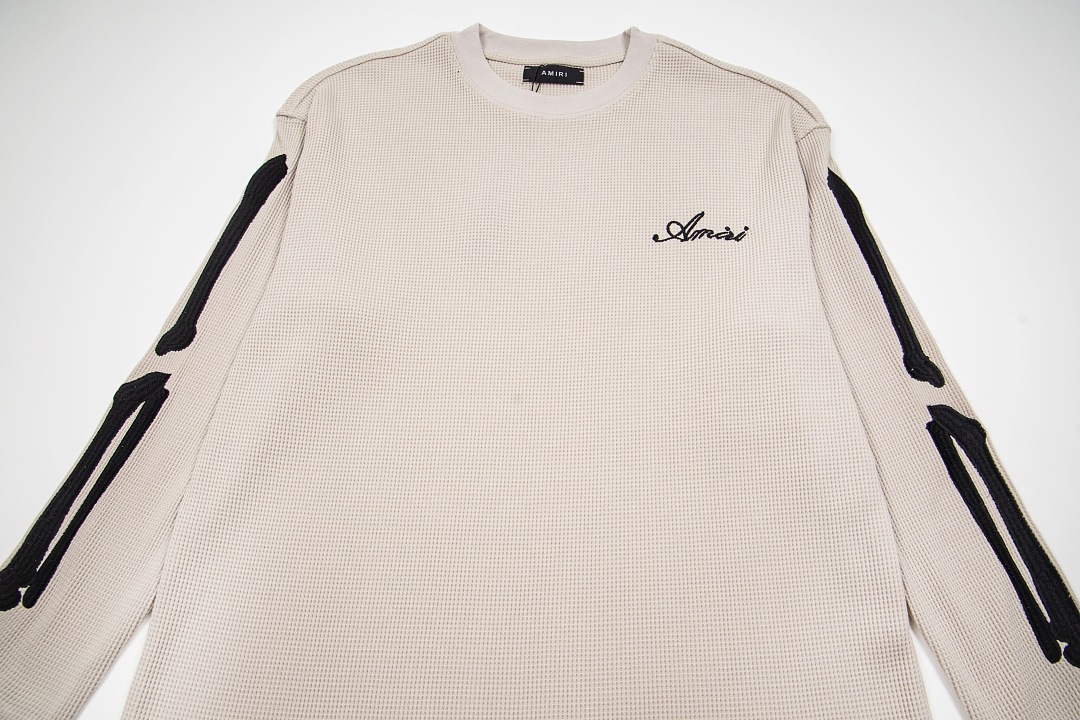 AMIRI 168 Wide Version Model Long Sleeve Black Apricot Light Grey S M L XL 601# - Image 29