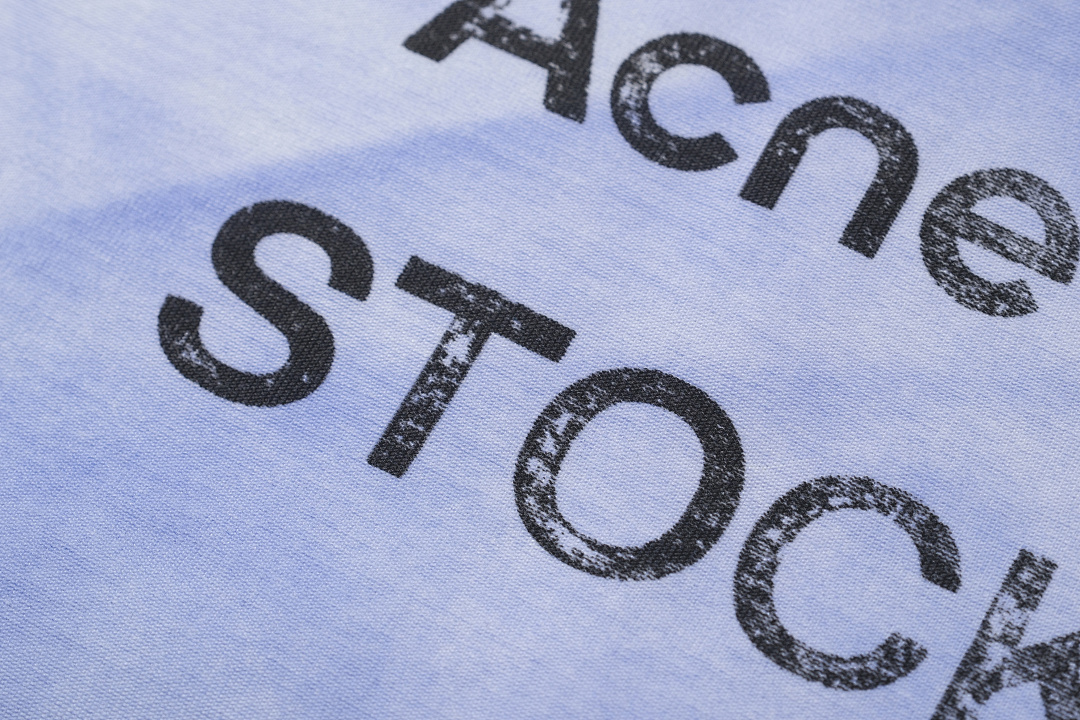 Acne Studios 118 AC LOGO Print Short Sleeve T White Light Blue Dark S-XL 8046# - Image 25
