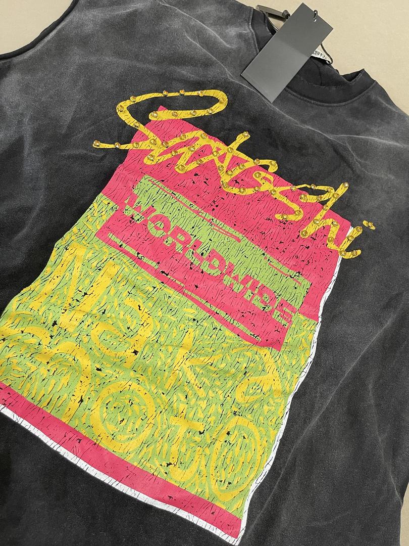 Unbranded 128 Satoshi Nakamoto Worldwide Cut Off Tee / Cup Half Full Sleeve T : Washed Black S M L - Image 12