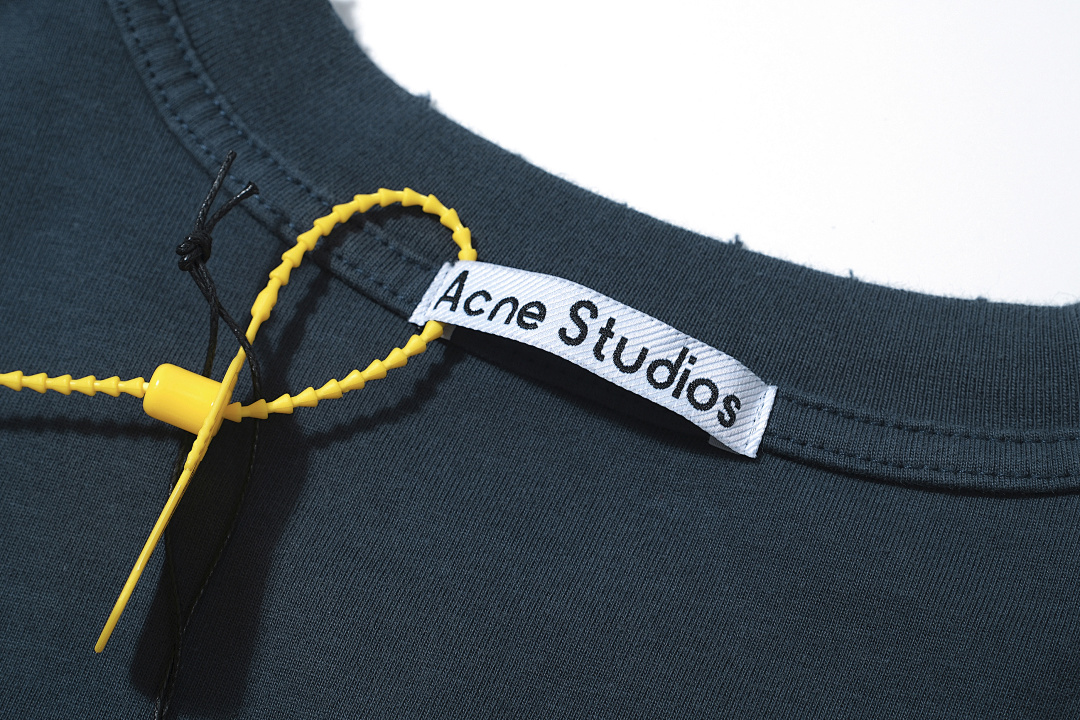 Acne Studios 128 AC LOGO Print Long Sleeve T Pink Black White Olive Green Dark Blue Red Spring Purple S-XL 3286# - Image 93