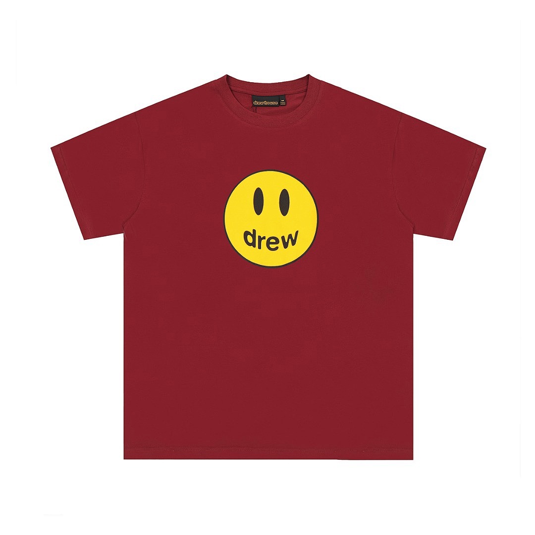 Drew House 118 Drew House Short Sleeve T Black Coffee White Light Pink Blue Purple Yellow Orange Peach Wine Red Navy : S-XL - Image 74