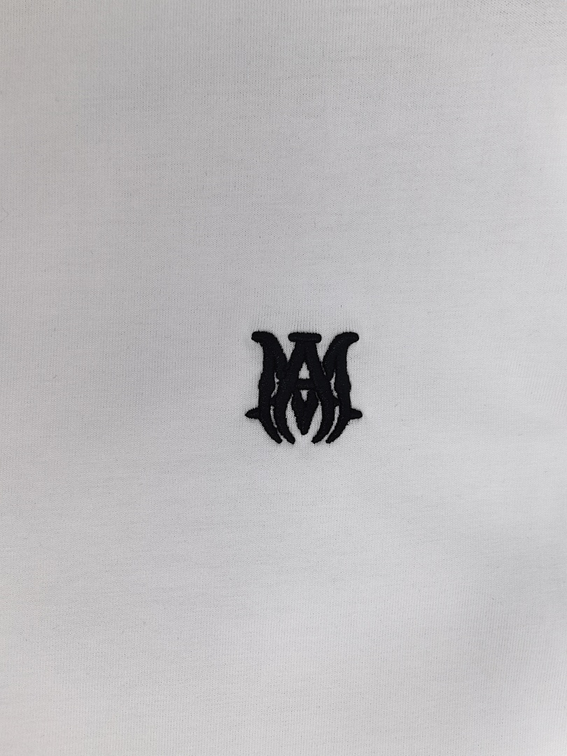 AMIRI 118 Wide Version Model Short Sleeve T Logo Embroidered High Wind Black White S M L XL 9906# - Image 29