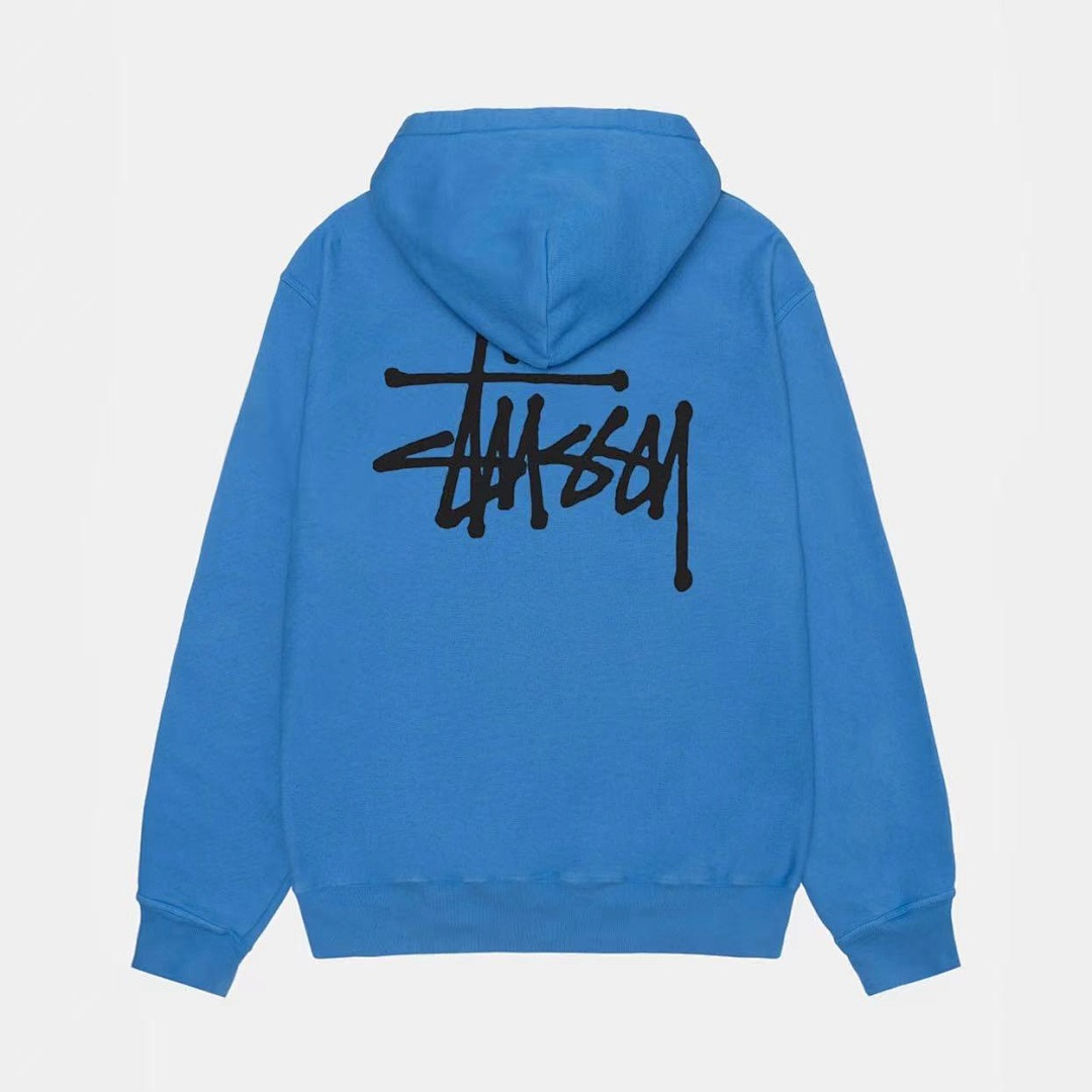 On Running ON SALE118 Stu FW24 BASIC STÜSSY HOODIE Off White Black Light Grey Purple Color Blue Apricot Green S M L - Image 11